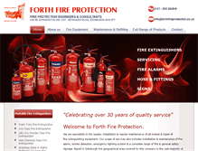 Tablet Screenshot of forthfireprotection.co.uk